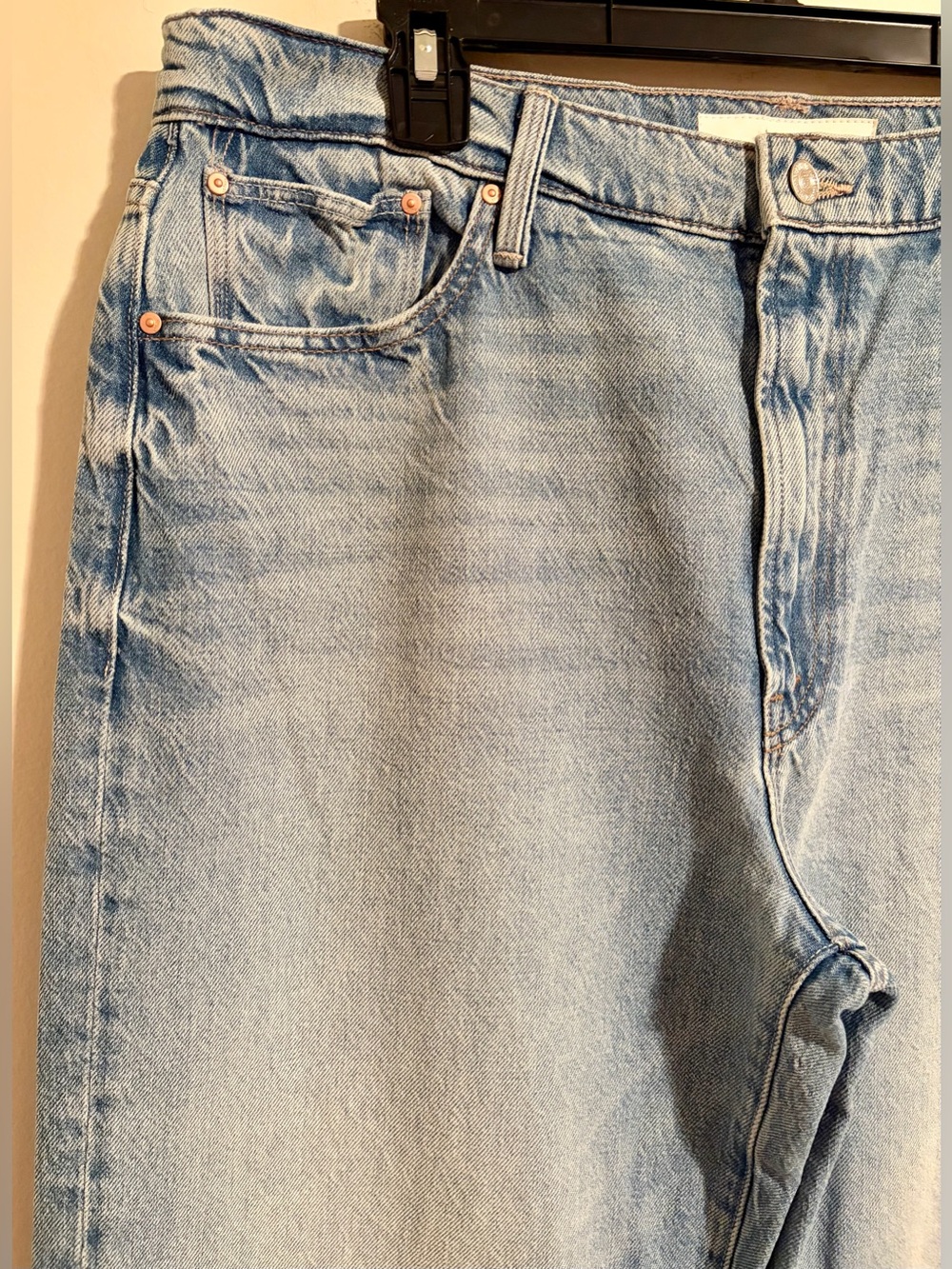 NWT MOTHER Superior The Dodger Flood This is How I Roll Light Denim Jeans Sz 33 - Picture 4 of 16